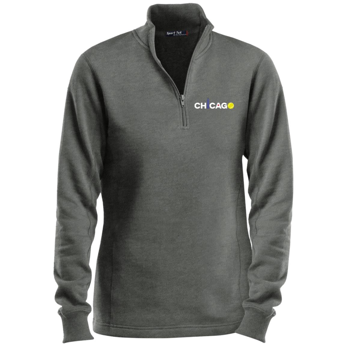 Chicago Designer Ladies 1/4 Zip Sweatshirt