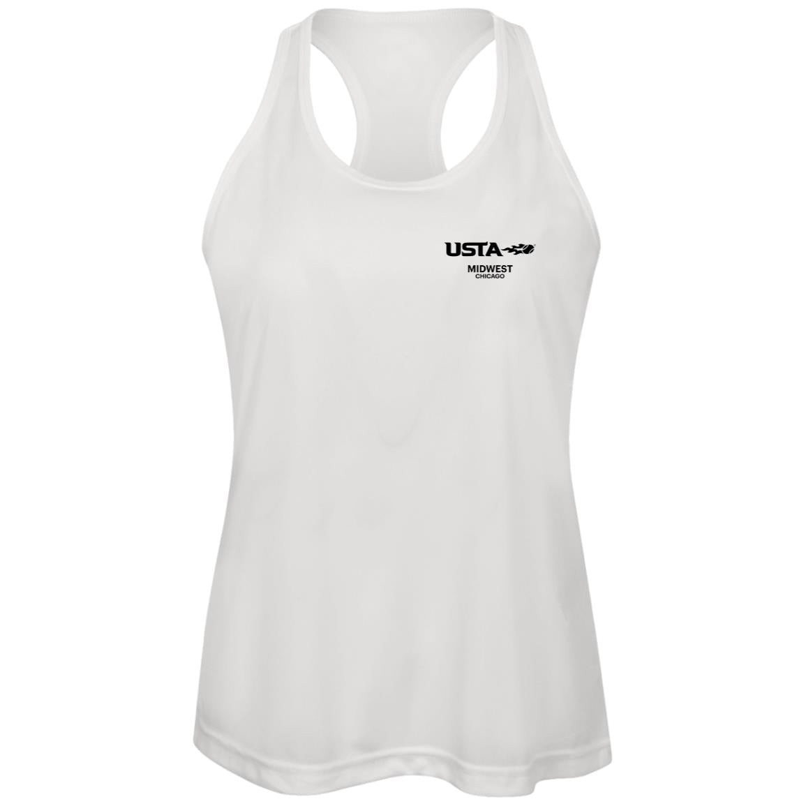 League Captain/USTA Double Logo Women's Performance TankZone Racerback Tank