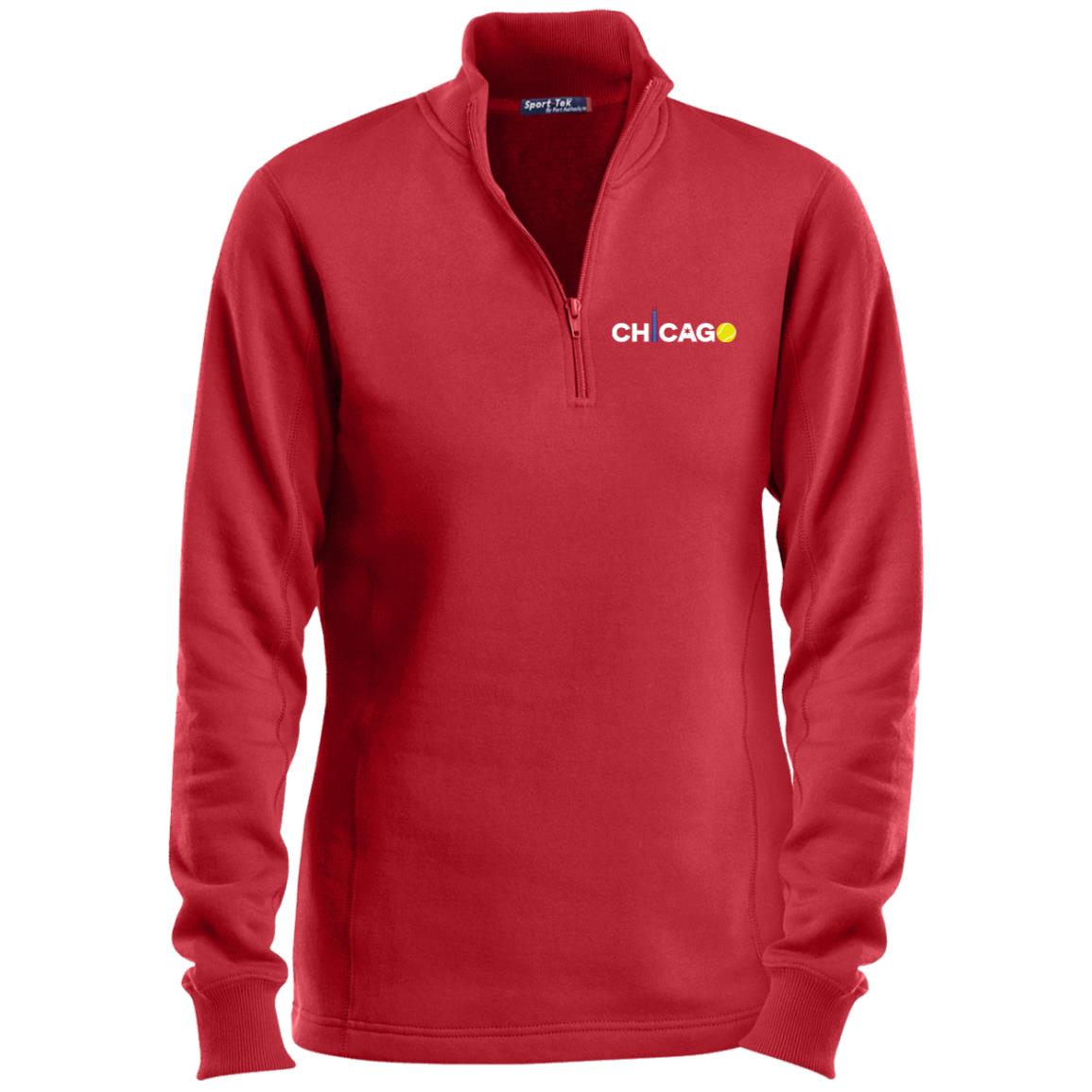 Chicago Designer Ladies 1/4 Zip Sweatshirt