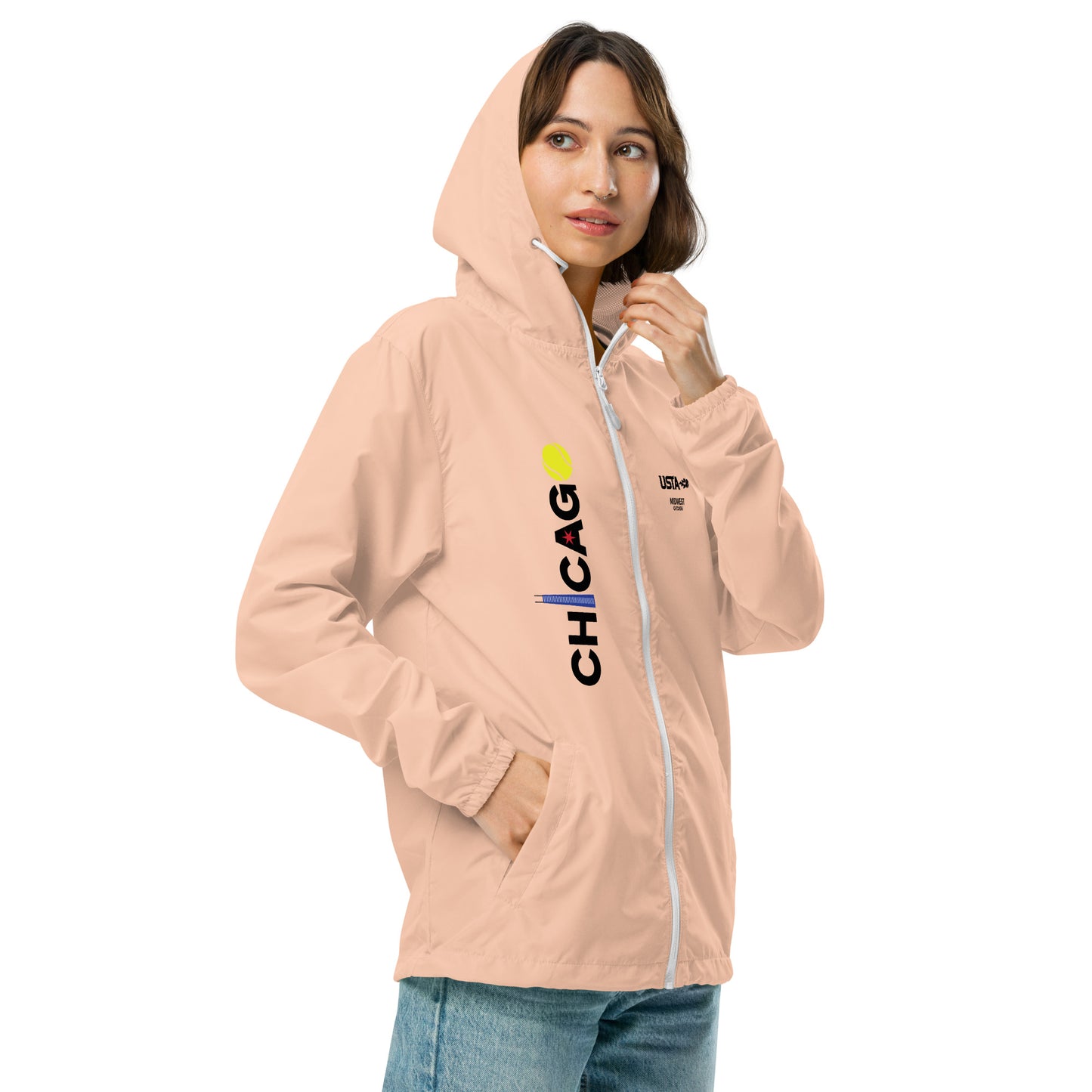 CDTA Designer Chicago Unisex lightweight zip up windbreaker