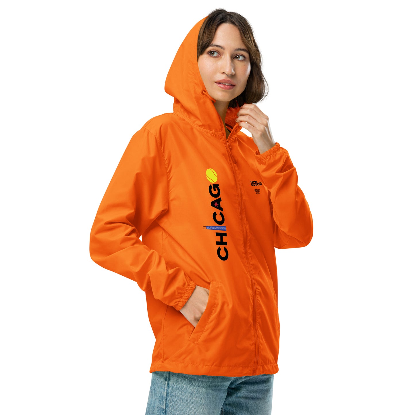 CDTA Designer Chicago Unisex lightweight zip up windbreaker